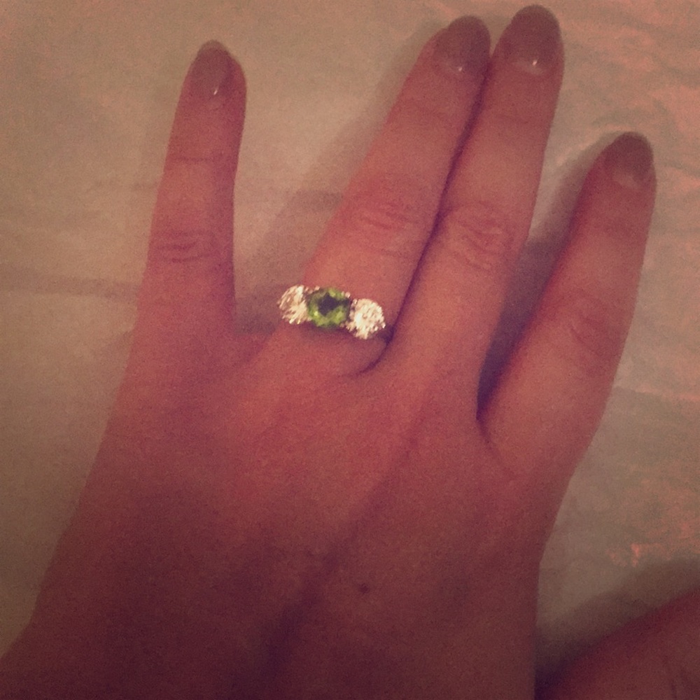 14k Synthetic Peridot and CZ’s